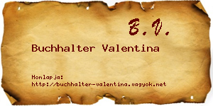 Buchhalter Valentina névjegykártya